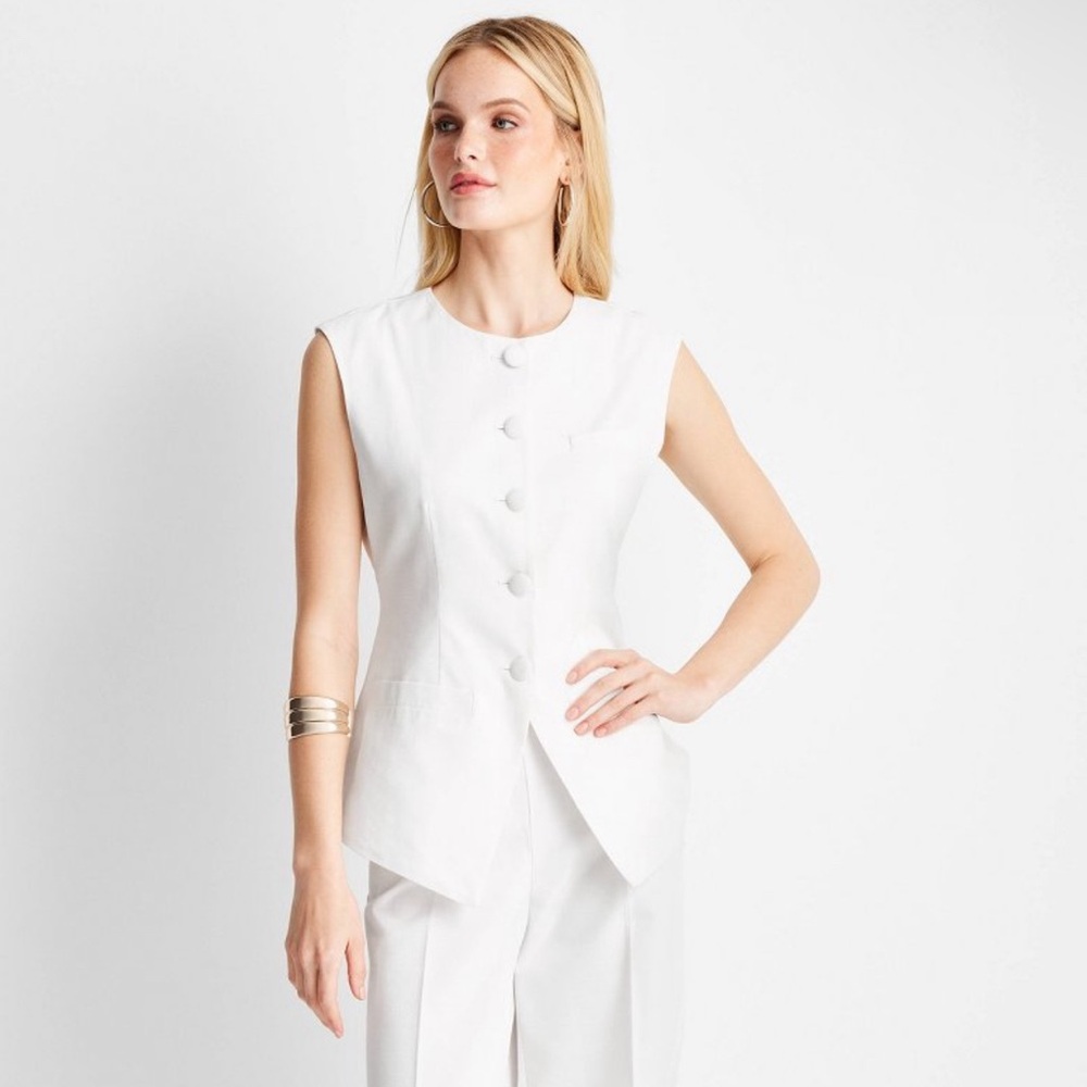 Target Future Collective with Jenee Naylor. White Waistcoat Size 14